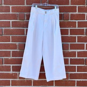 Cream Wide Leg Trouser